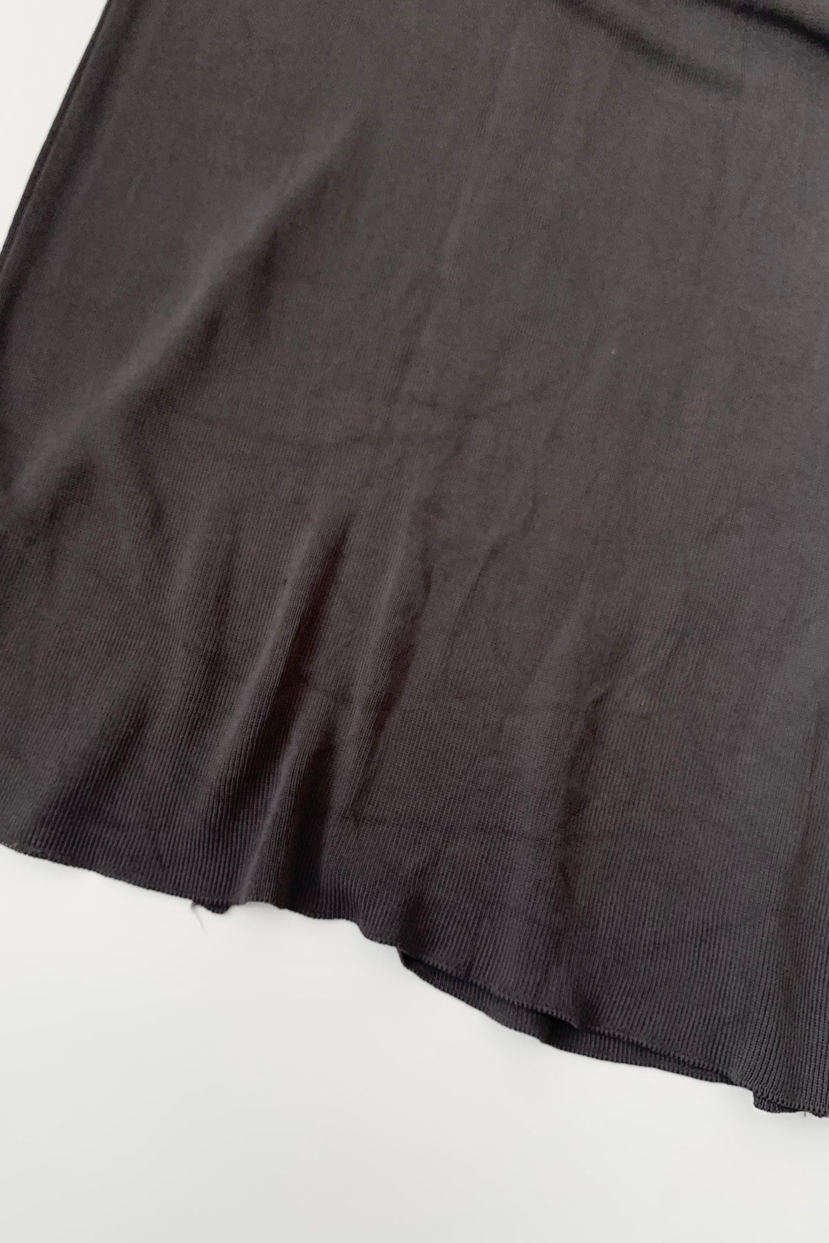 Italy charcoal gray knit long skirt