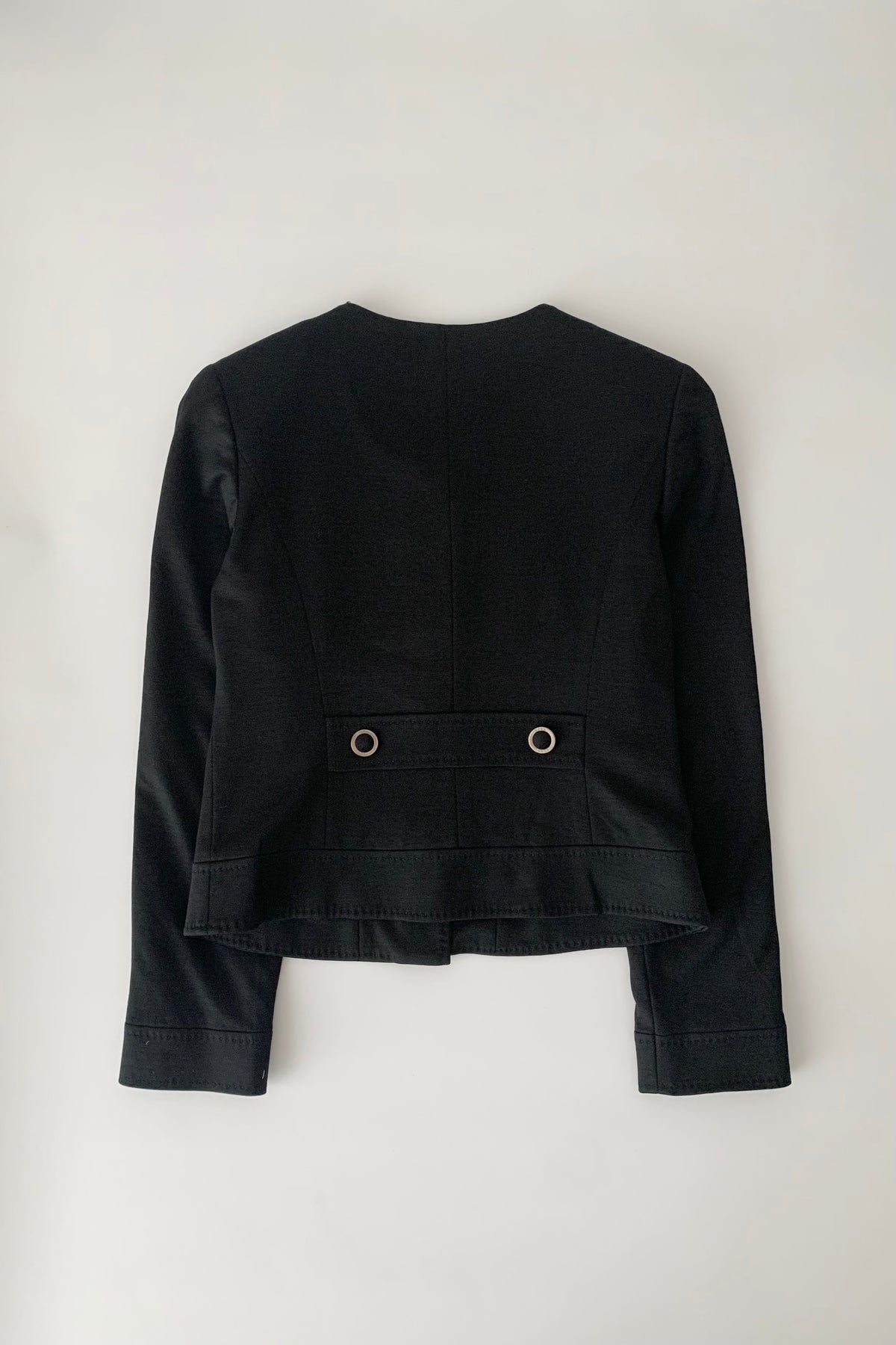courrage black no collar jacket