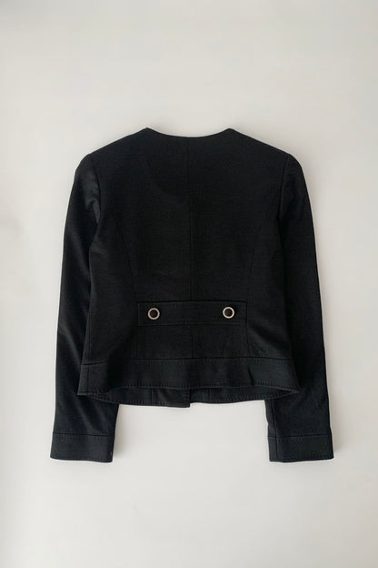 courrage black no collar jacket