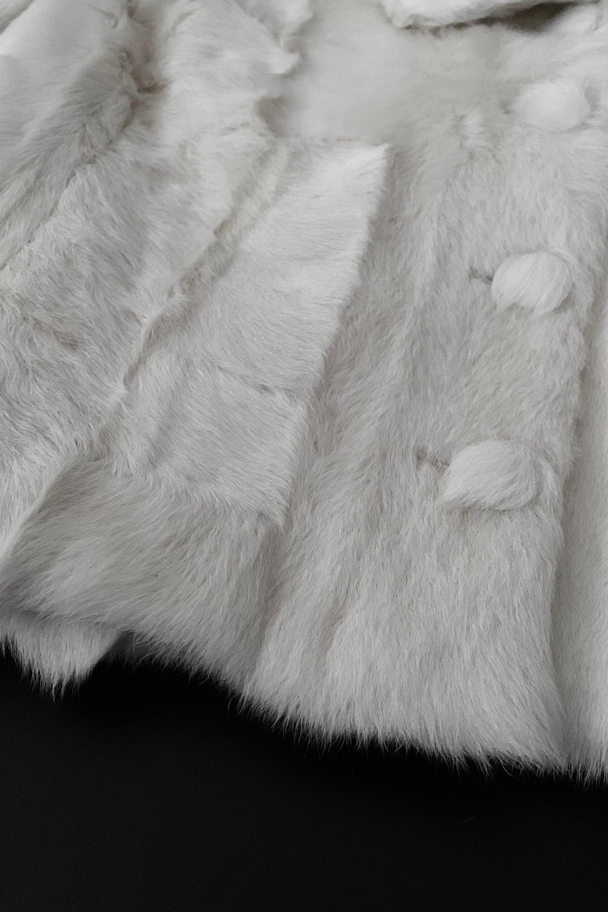 goat fur double breasted  jacket