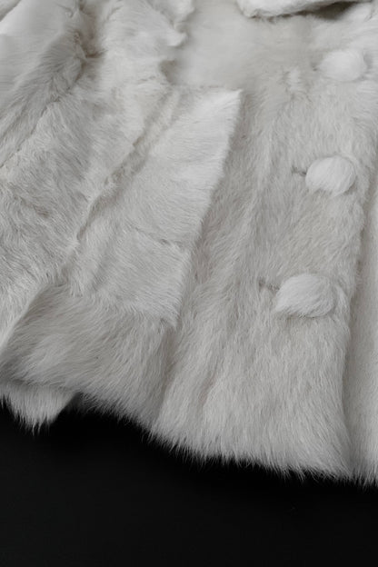 goat fur double breasted  jacket