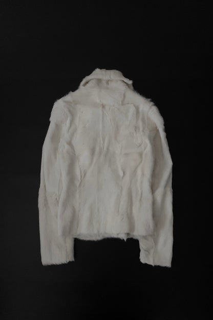 goat fur double breasted  jacket