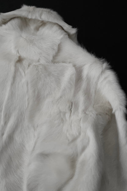 goat fur double breasted  jacket