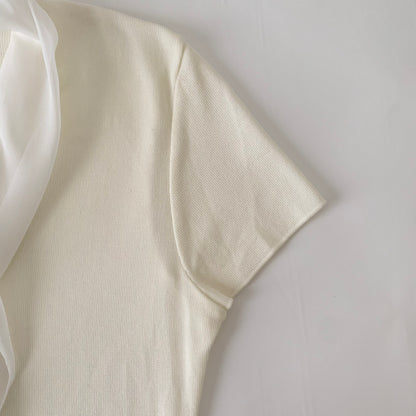 ivory frill design tops