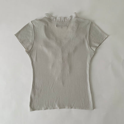 light gray frill design tops