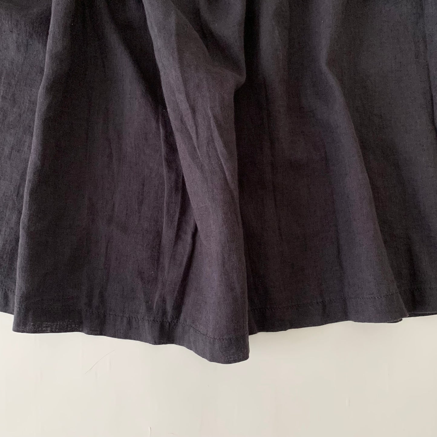 charcoal gray linen skirt