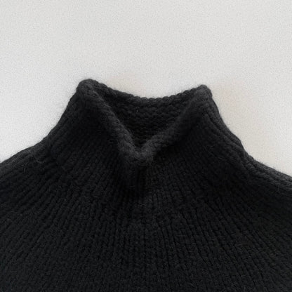 black french sleeve knit tops